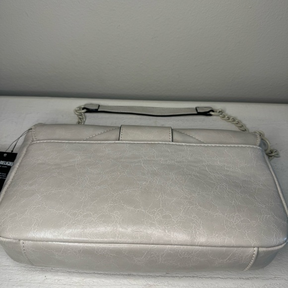 NWT TRUE RELIGION Light Gray Shoulder Bag Chain Strap Crossbody Purse - Picture 8 of 9